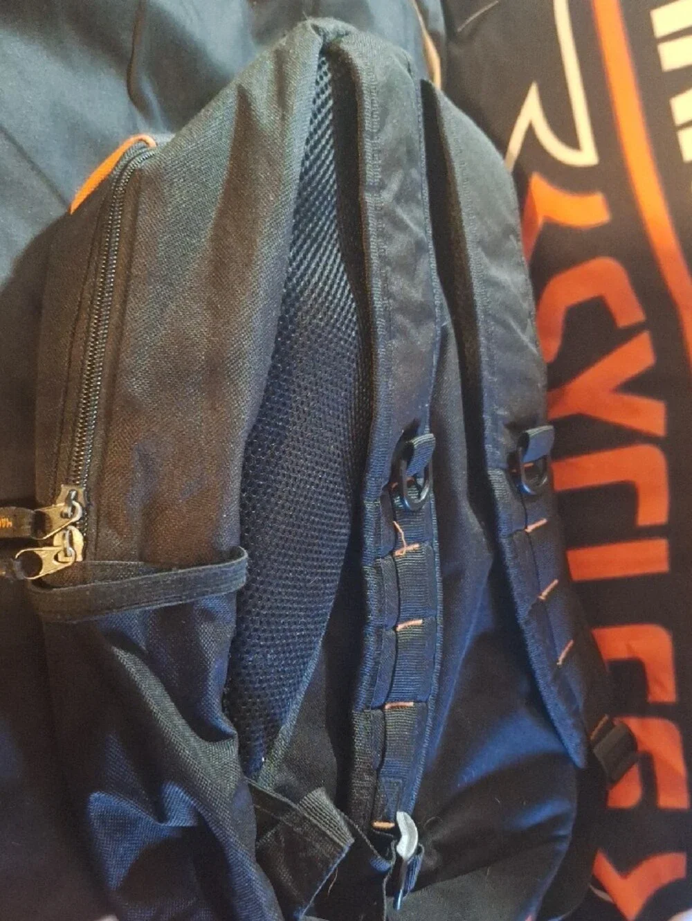 Harley-Davidson Black with Orange Trim Men's Backpack
